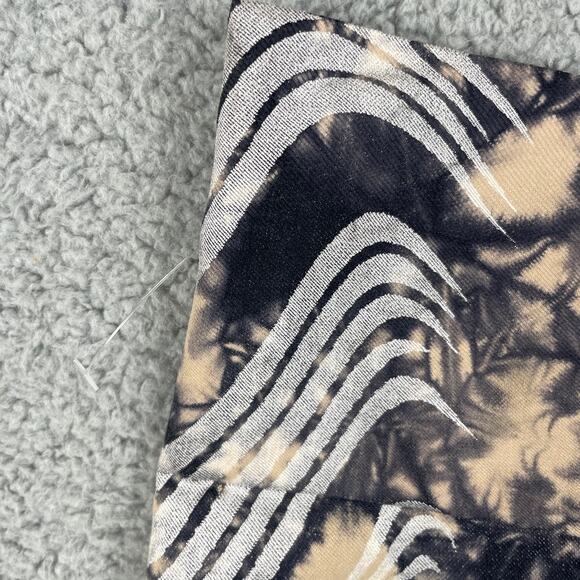 Athleta Women Small Tan Black Motivate Seamless Short Tie Dye Print Biker Shorts - Picture 11 of 11